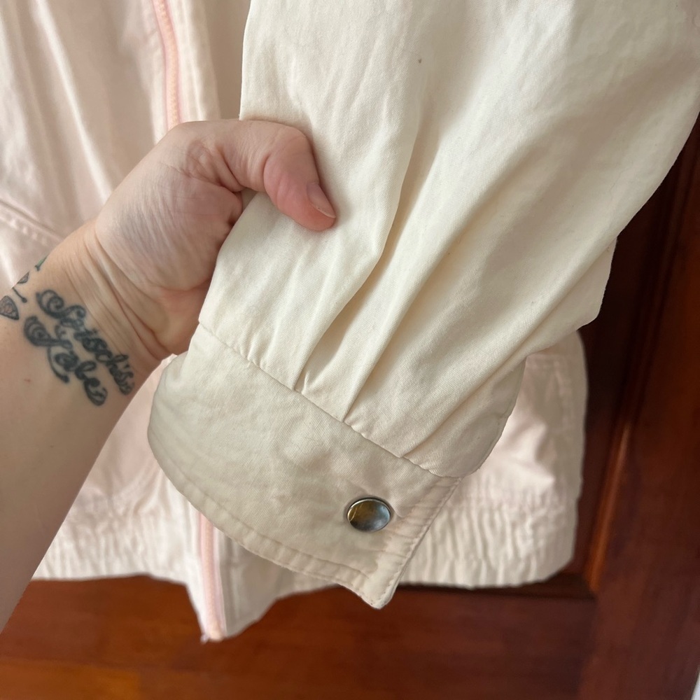 Vintage Weather Wise Betsy B Jacket Cream Pink Windbreaker Lightweight 90s M - Picture 6 of 10